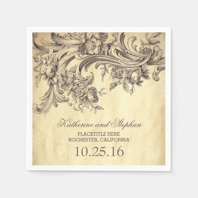Servietten für Hochzeitspapiere (Vorderseite)