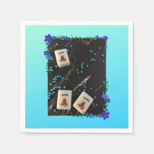 Servietten mit Blumenmotiven