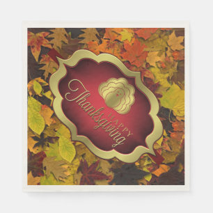 Servietten - Papier - herbstlicher glücklicher