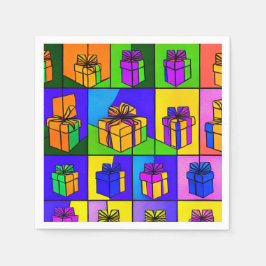 Servietten zum Geburtstag mit Geschenkdesign