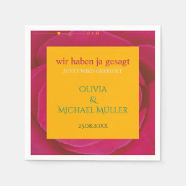 Servietten zur Hochzeitsfeier personalisierbar