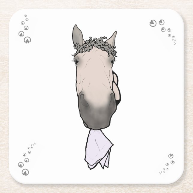 Serviettenklammer Rechteckiger Pappuntersetzer (Vorderseite)