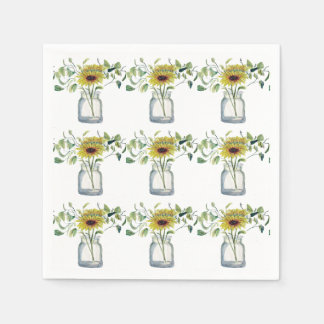 Servilleta con diseño de florero y mar serviette