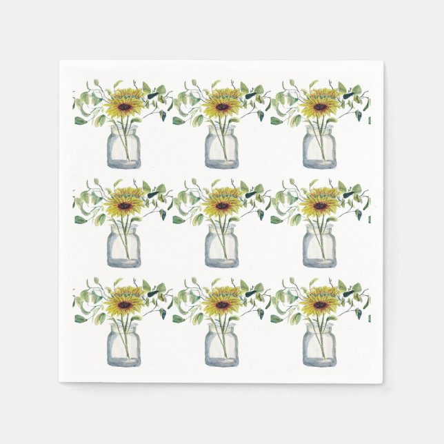 Servilleta con diseño de florero y mar serviette (Vorderseite)