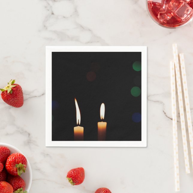 Servilleta personalizada con fotografía bokeh serviette (Beispiel)