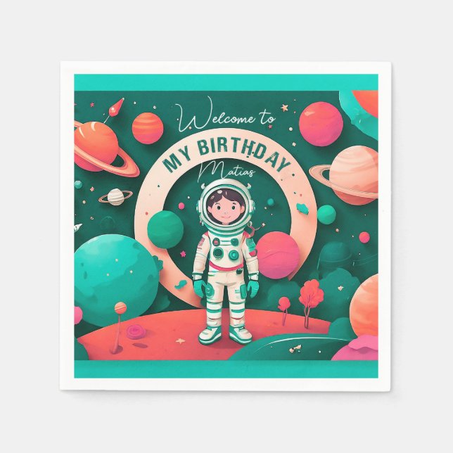 Servilletas cumpleaños personalizadas serviette (Vorderseite)
