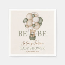 Servilletas De Papel Teddy Bear Baby Shower Boes
