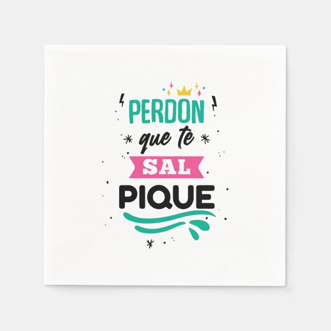 Servilletas papel Shakira - Perdón que te salpique Serviette (Vorderseite)