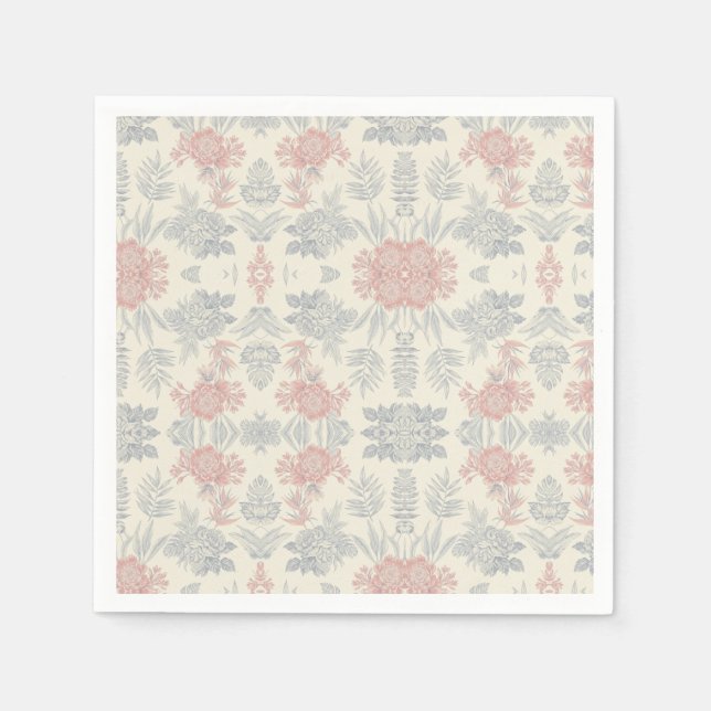 servilletasbotánico, flores acuarela,decorativo,  serviette (Vorderseite)