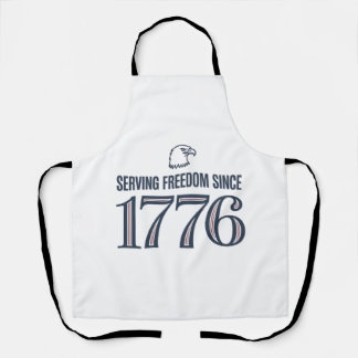 Serving Freedom Since 1776 4th Of July Schürze