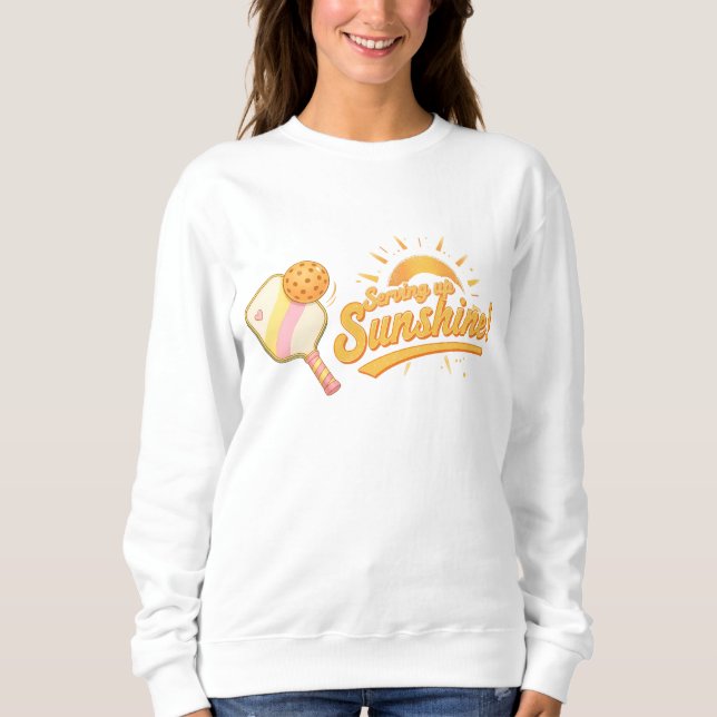 Serving Up Sunshine - Sunny Pastel Pickleball Life Sweatshirt (Vorderseite)
