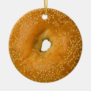 Sesam-Bagel-Feiertags-Verzierung Keramikornament