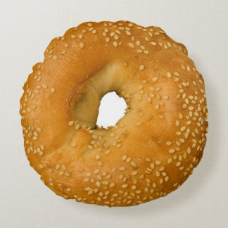 Sesam-Bagel-rundes Kissen