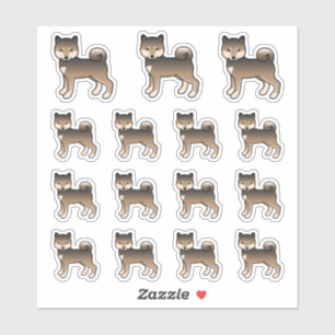 Sesam Shiba Inu Süße Cartoon-Hunde Aufkleber