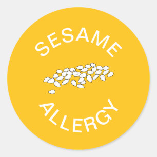 Sesame-Allergie-Warnung Runder Aufkleber