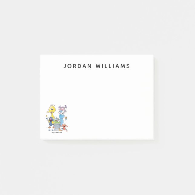 Sesame Pals Doodley Graphic Post-it Klebezettel (Vorderseite)