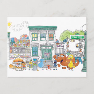 Sesame Pals Doodley Graphic Postkarte