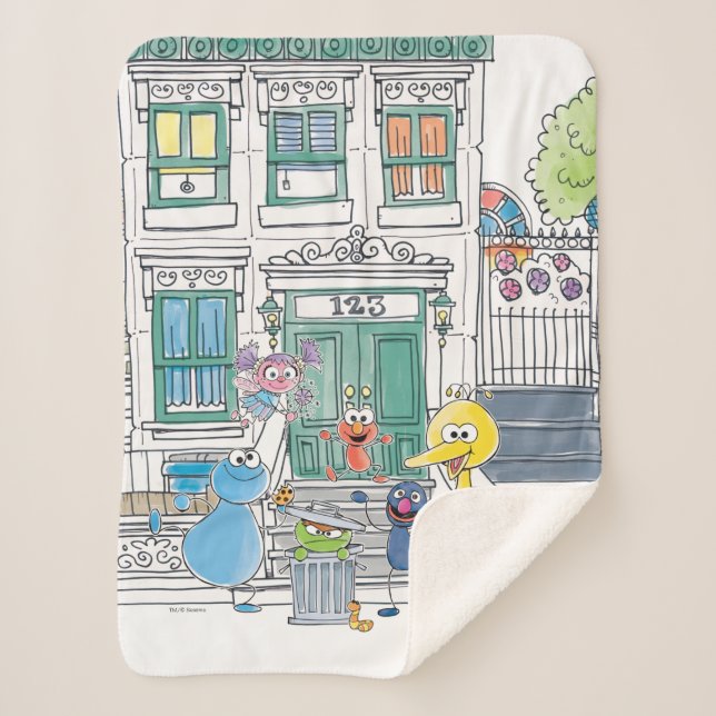 Sesame Pals Doodley Graphic Sherpadecke (Vorderseite)