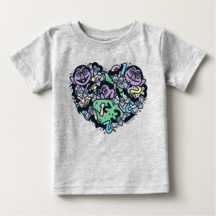 Sesame Sesame Count von Count Doodle Heart Baby T-shirt