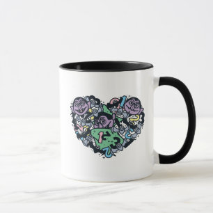 Sesame Sesame   Count von Count Doodle Heart Tasse