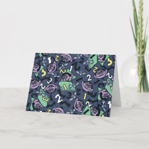 Sesame Sesame Count von Count Doodle-Muster Feiertagskarte