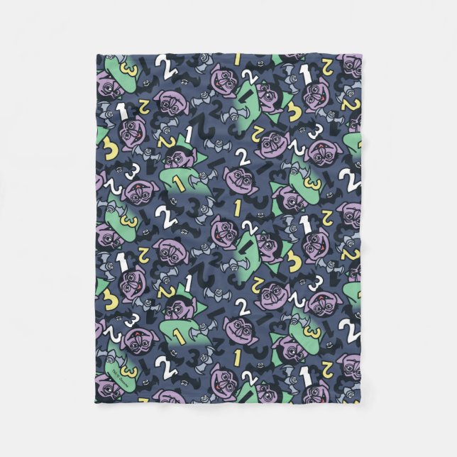 Sesame Sesame | Count von Count Doodle Pattern Fleecedecke (Vorderseite)