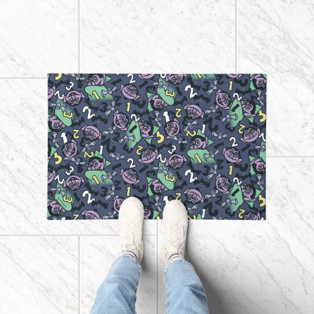 Sesame Sesame | Count von Count Doodle Pattern Fußmatte (Indoor)