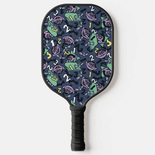 Sesame Sesame | Count von Count Doodle Pattern Pickleball Schläger (Vorderseite)