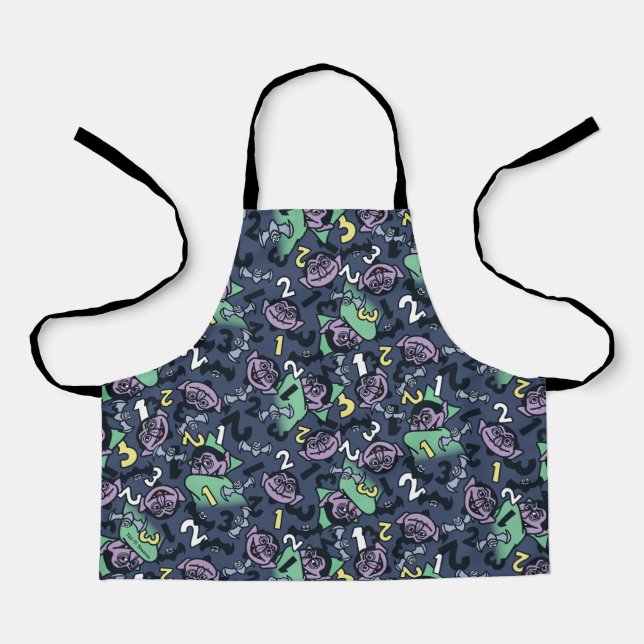 Sesame Sesame | Count von Count Doodle Pattern Schürze (Vorderseite)