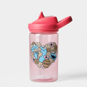 Sesame Sesame   Krümelmonster-Doodle-Herz Trinkflasche