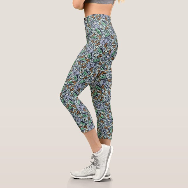 Sesame Sesame | Oscar für das Grouch Muster Capri Leggings (Links)