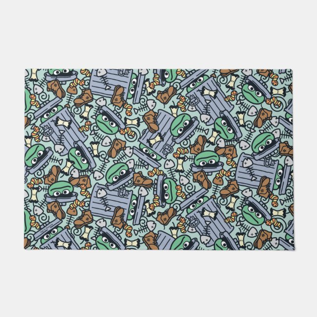 Sesame Sesame | Oscar für das Grouch Muster Fußmatte (Vorderseite)