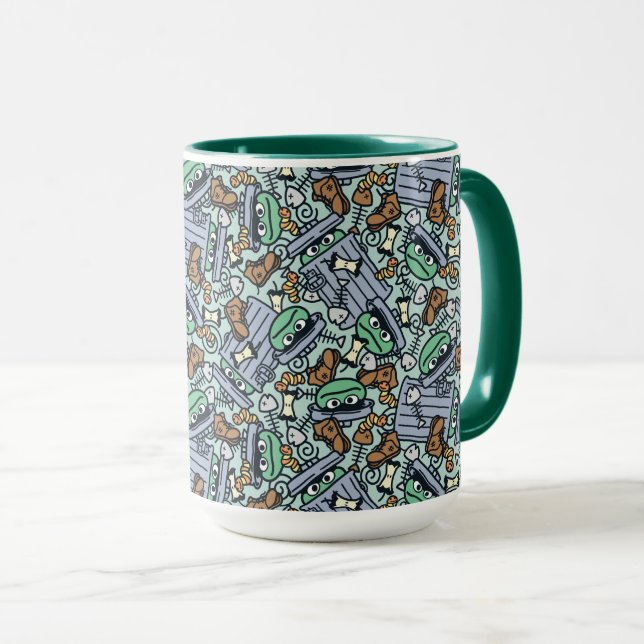 Sesame Sesame | Oscar für das Grouch Muster Tasse (VorderseiteRechts)