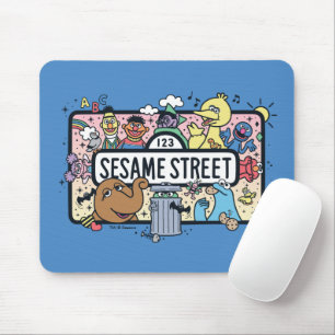 Sesame Sesame   Sesame Pals Doodle Sign Mousepad