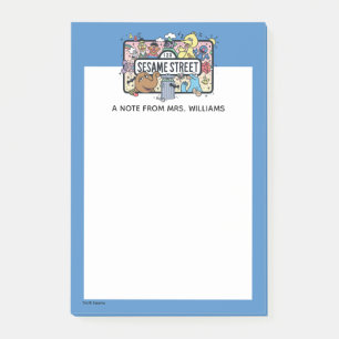 Sesame Sesame Sesame Pals Text hinzufügen Post-it Klebezettel