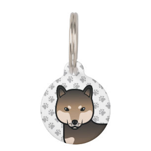 Sesame Shiba Inu Niedlich Cartoon Dog & Pet's Info Haustiermarke