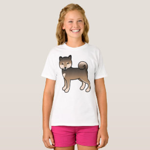 Sesame Shiba Inu Niedlich Cartoon Dog T-Shirt