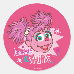 Sesame Street Abby Cadabby - Funkel & Glänze Runder Aufkleber
