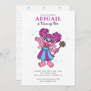 Sesame Street Abby Cadabby Glitzern Birthday Einladung