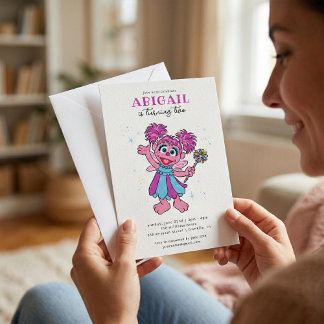 Sesame Street Abby Cadabby Glitzern Birthday Einladung