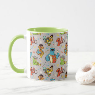 Sesame Street Band Grau-Muster Tasse