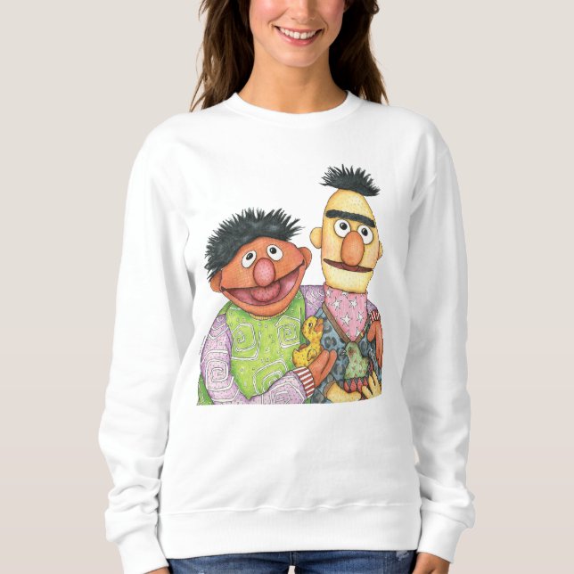 Sesame Street Bert und Ernie Watercolor Sweatshirt (Vorderseite)