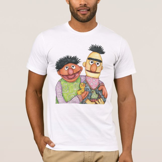 Sesame Street Bert und Ernie Watercolor T-Shirt (Vorderseite)