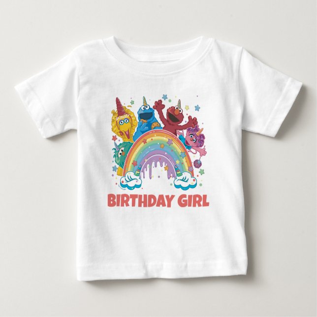 Sesame Street Birthday Girl Baby T-shirt (Vorderseite)