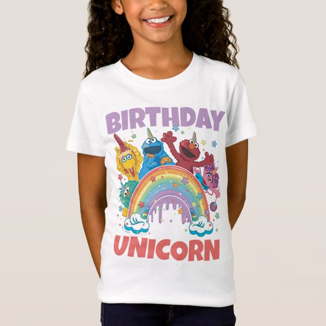 Sesame Street Birthday Unicorn T-Shirt (Vorderseite)