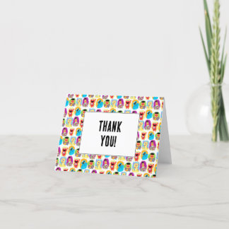 Sesame Street Character Fun & Pattern Birthday Dankeskarte