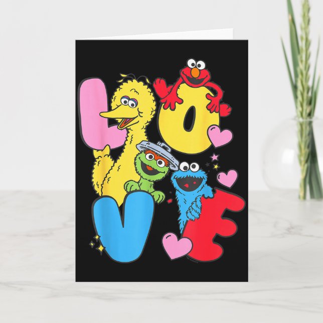 Sesame Street Character Love Valentine  Karte (Vorderseite)