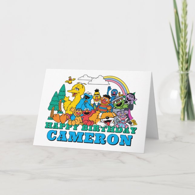 Sesame Street Characters Birthday Card Karte (Vorderseite)