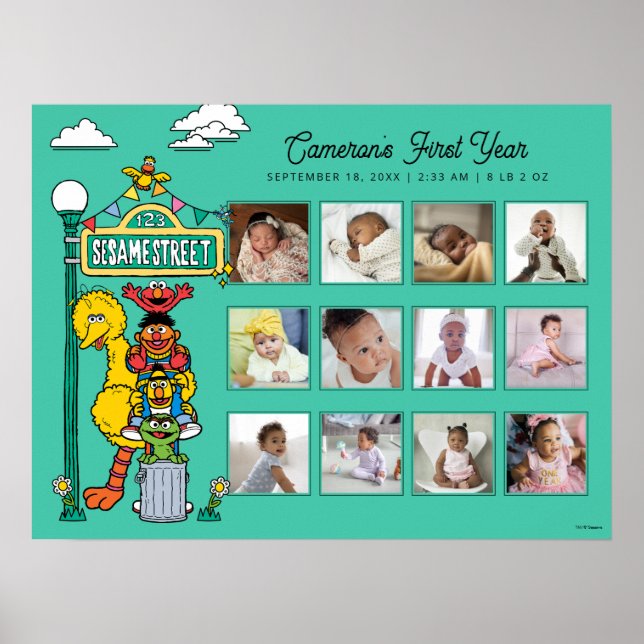 Sesame Street Characters & Street Sign Poster (Vorne)