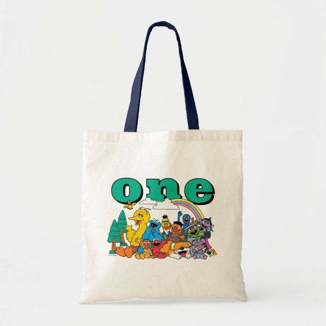 Sesame Street Characters & Street Sign Tote Bag Tragetasche (Vorne)